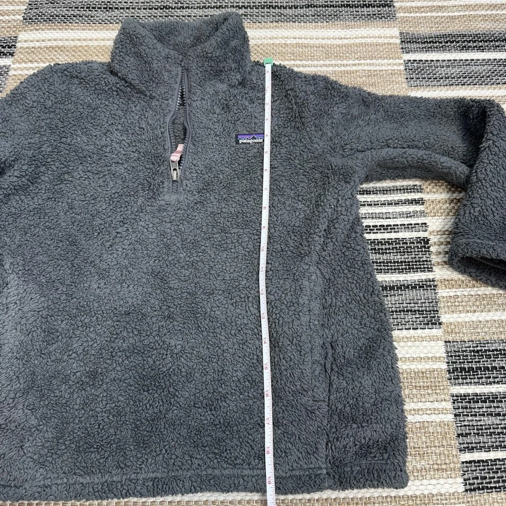 Patagonia Pullover Youth Medium Gray Los Gatos 1/4‎ Zip Fleece Sherpa High Pile